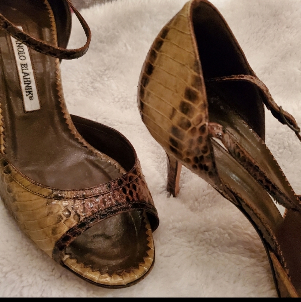 š«Manolo Blahnik Phython Heels - Picture 4 of 5